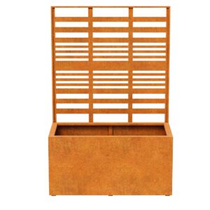 Lonec za rože z vrtno steno/panelom Corten COVERRA 2B