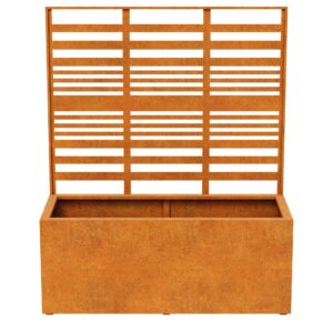 Lonec za rože z vrtno steno/panelom Corten COVERRA 1B