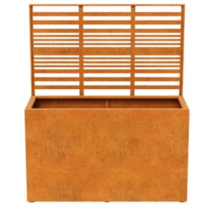 Lonec za rože z vrtno steno/panelom Corten COVERRA 1A