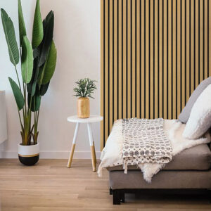 DELUX Akustični leseni paneli 300x60 cm - Oljen/Temni Hrast