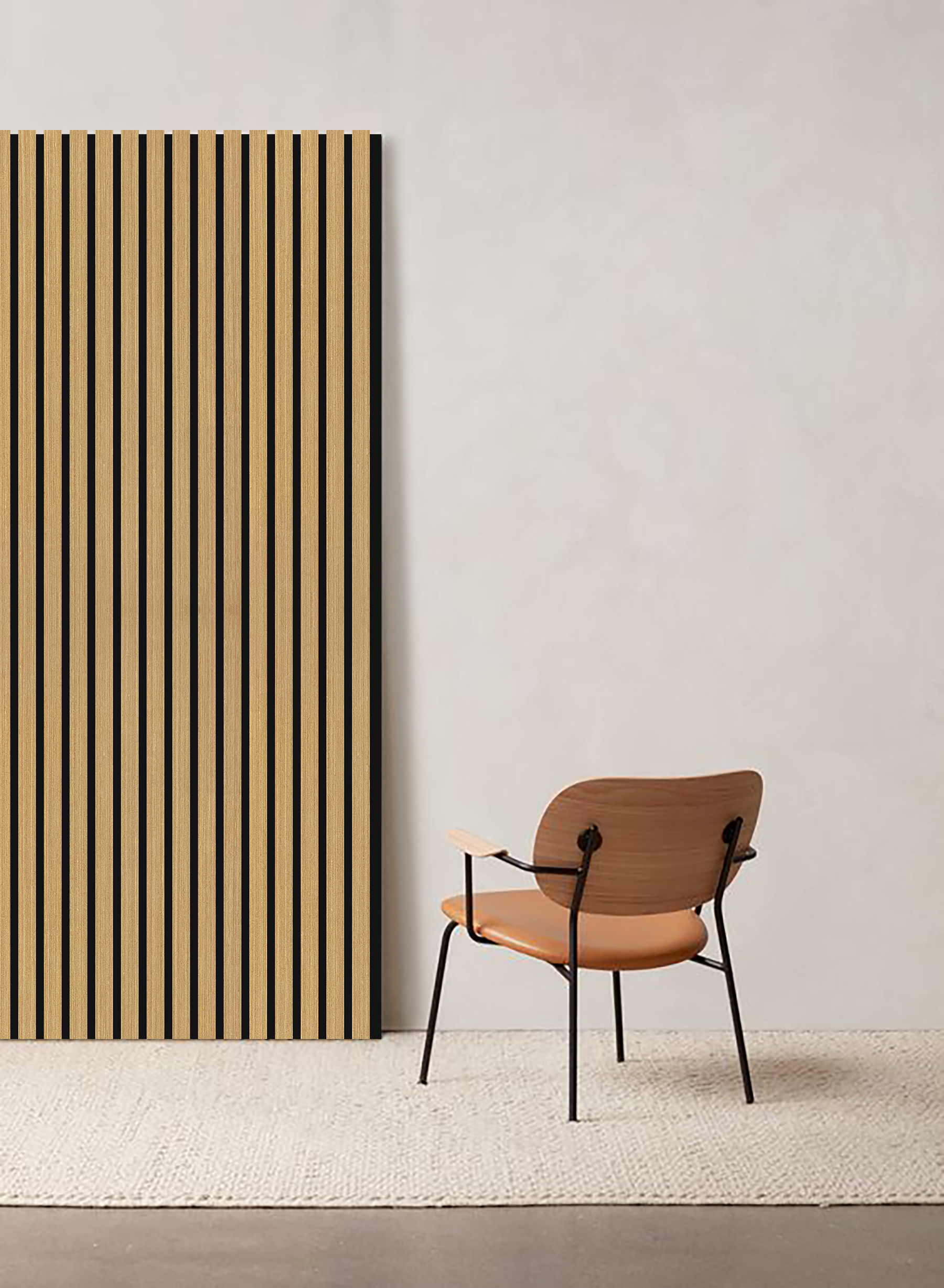 DELUX Akustični leseni paneli 300x60 cm - Oljen/Temni Hrast - Slika 6