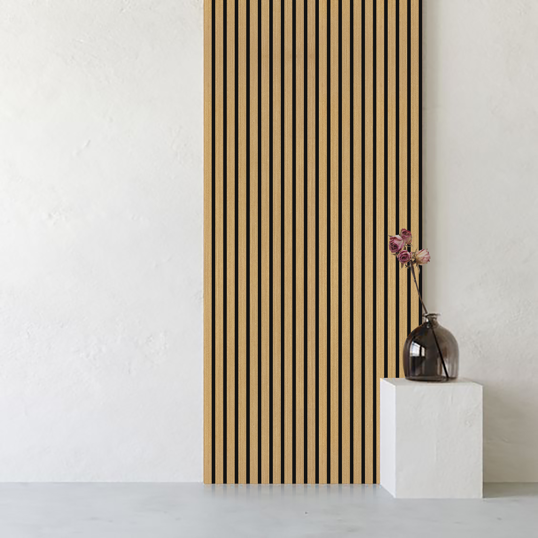 DELUX Akustični leseni paneli 300x60 cm - Oljen/Temni Hrast - Slika 5
