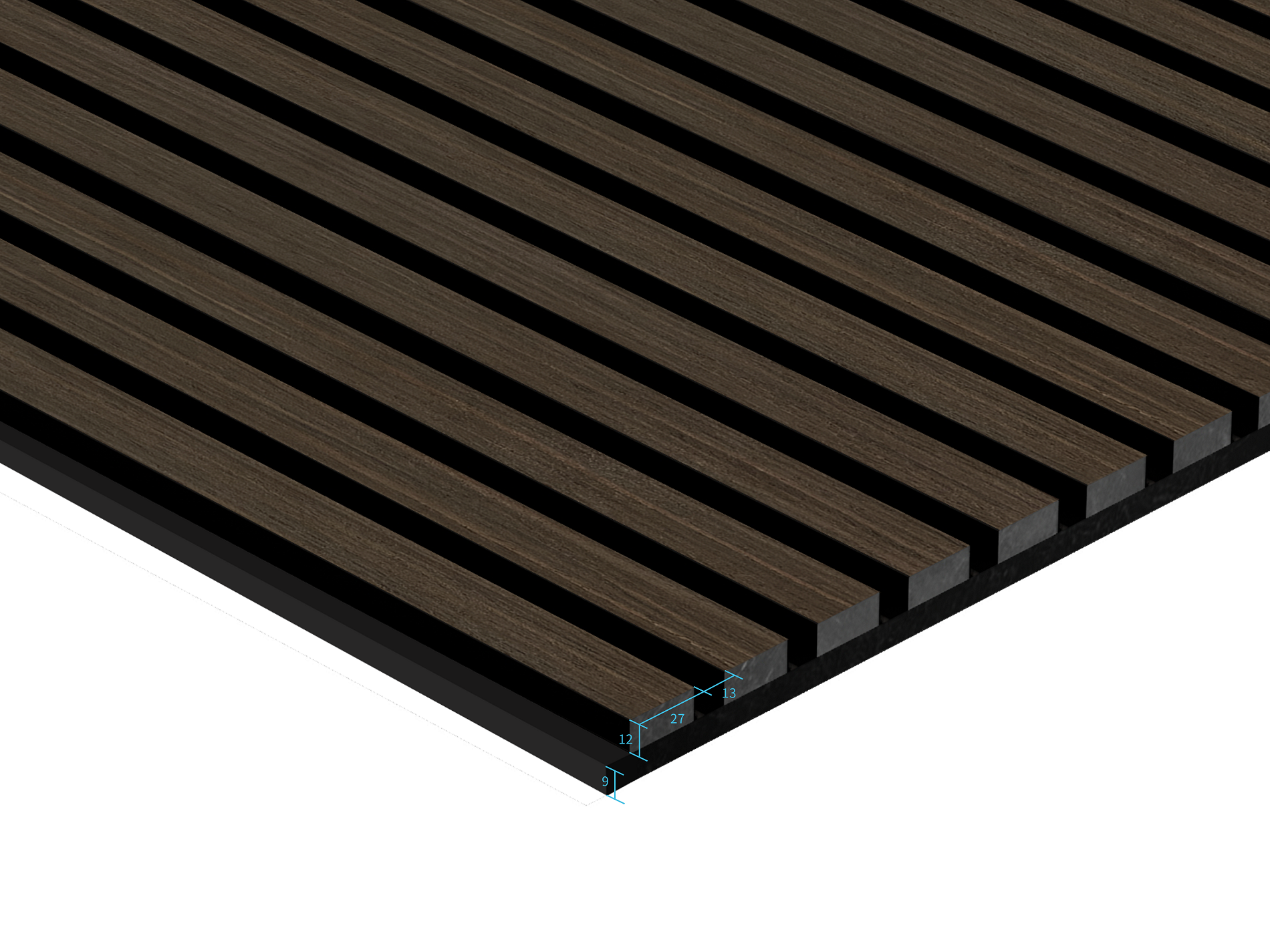 DELUX Akustik Holzplatten 270x60 cm - Wenge – Bild 4